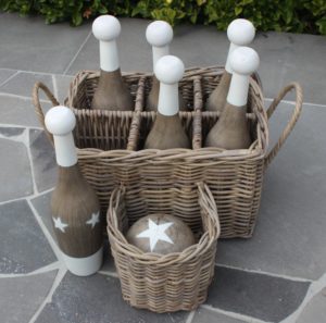 lawn games, vintage, rustic, boho, melbourne, ceremony, wedding hire,event, prop, skittles, bowling