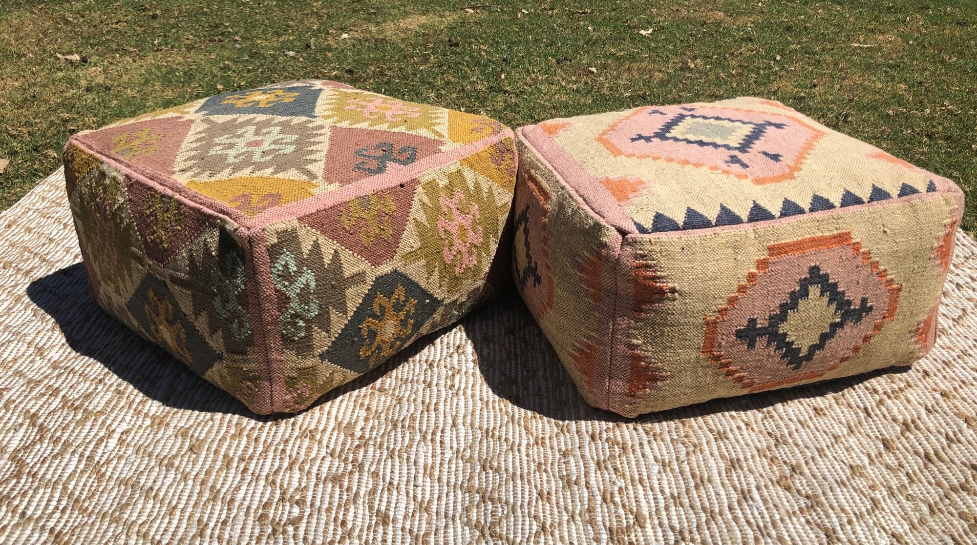 Square Boho Ottoman A Day to Remember Event Hire