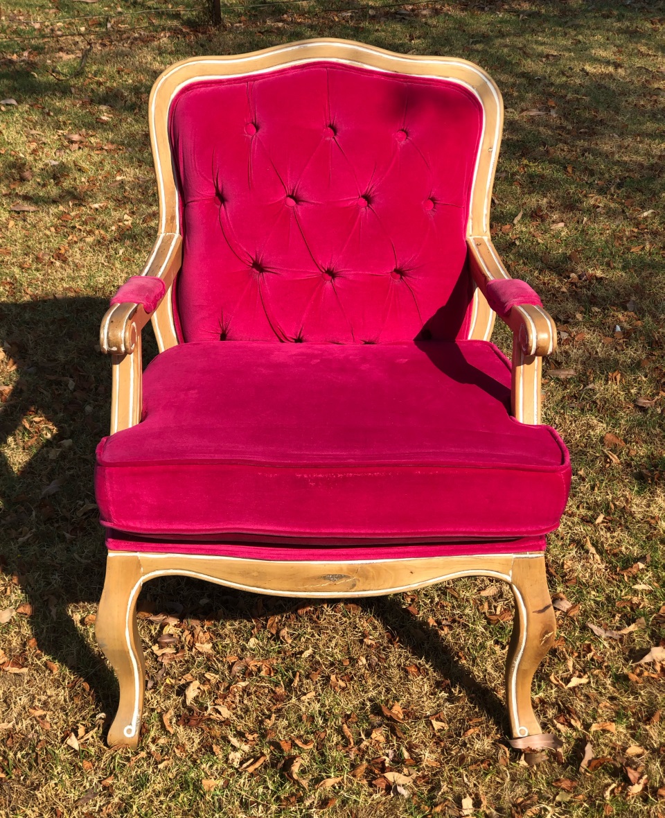 Hot Pink Vintage Armchair A Day to Remember Event Hire