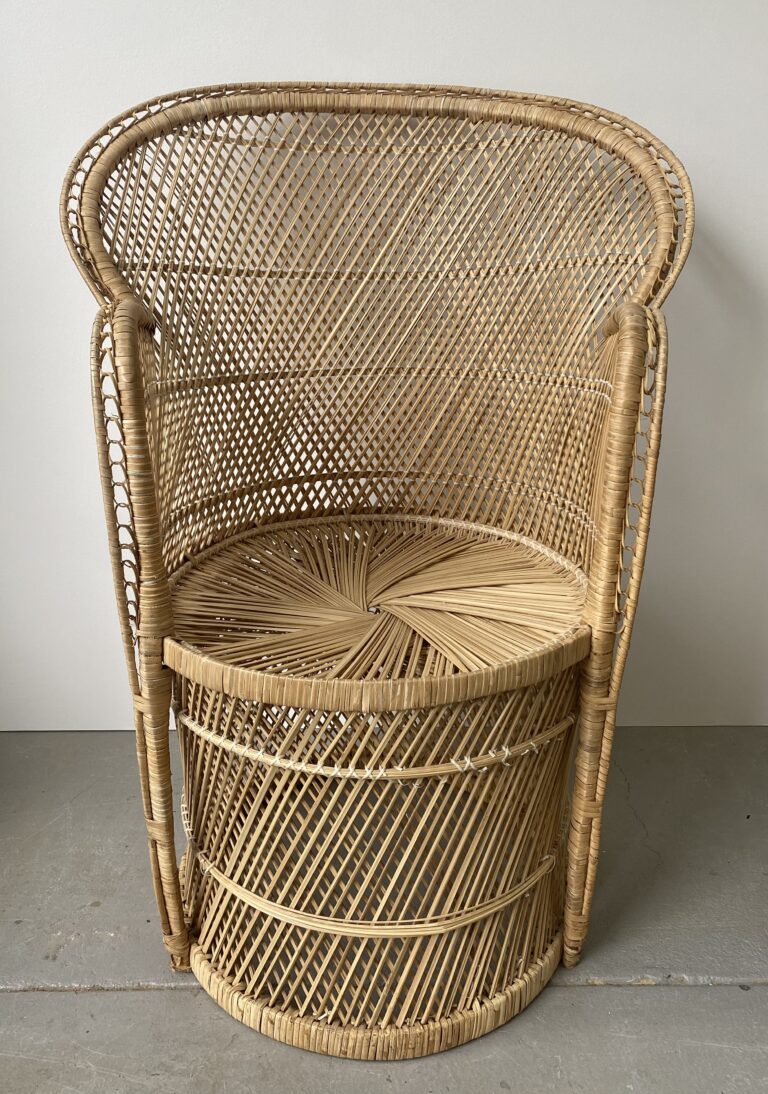 Brown Vintage Peacock Chair A Day to Remember Event Hire