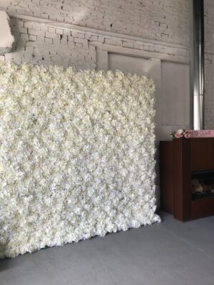 white flower wall, event hire, melbourne, backdrop, hens party, baby shower, melbourne, wedding hire