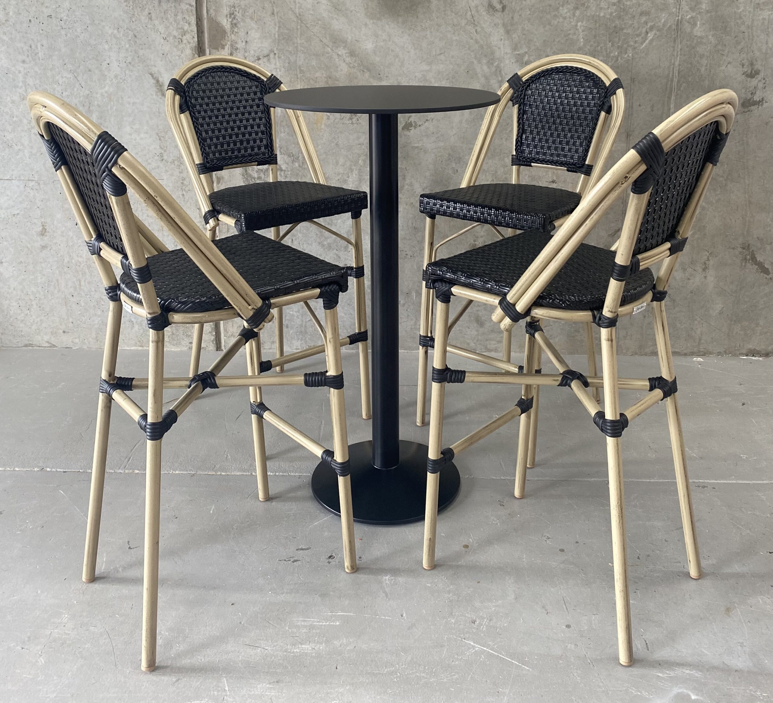 Black Cocktail Tables and Stools Package A Day to Remember Event Hire