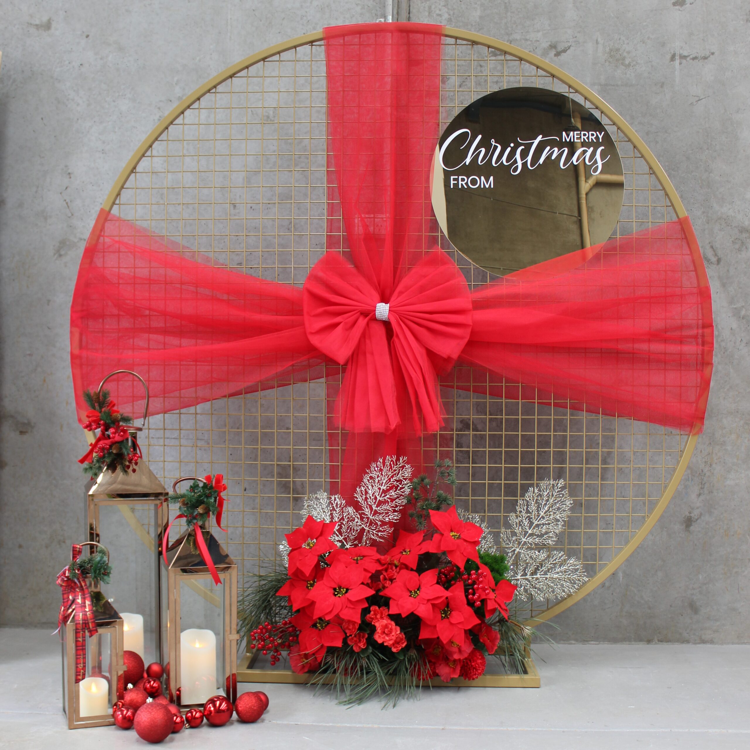 Arbor's and Backdrops Christmas Bow Backdrop Package A Day to