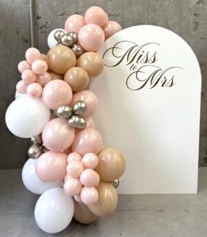 balloon garland, mornington peninsula hire, melbourne event hire, wedding arch, wedding, engagement, henna, mehndi, bridal shower, engagement backdrop